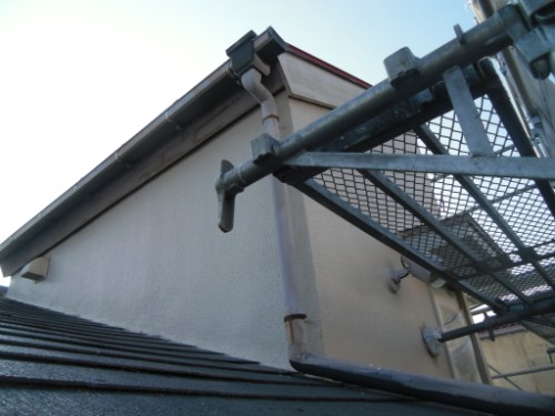 横浜市磯子区：モルタル外壁下塗り後2