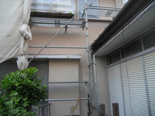 横浜市磯子区：モルタル外壁上塗り