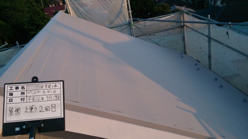 町田市本町田：屋根塗装完了
