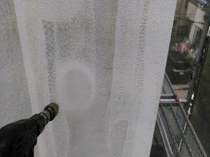 モルタル外壁　高圧洗浄