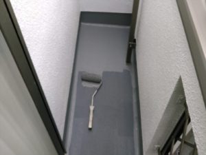 バルコニー防水　ウレタン2層目